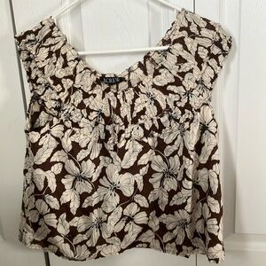 JCrew Rosalie top in floral cotton voile size XS NWT